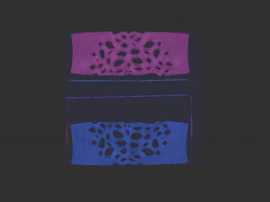 Decor organic wood panel 3D Model