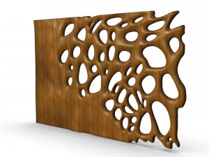 Decor organic wood panel Modelo 3D