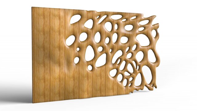Decor organic wood panel Modelo 3D .c4d .max .obj .3ds .fbx .stl .blend 