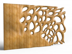 Decor organic wood panel Modello 3D