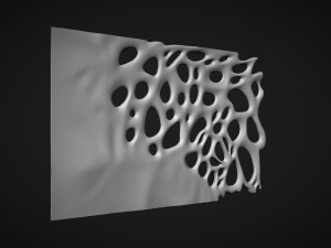 Decor organic wood panel Modelo 3D