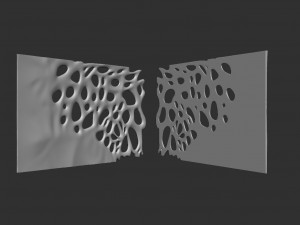 Decor organic wood panel Modelo 3D