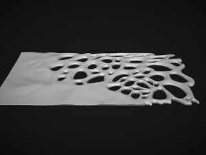 Decor organic wood panel Modelo 3D