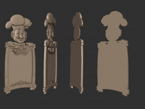 Chef Menuboard Model Cetak 3D