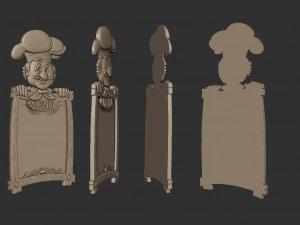 Men&uacute; del chef Modelo de impresión 3D