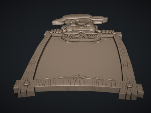 Chef Menuboard Model Cetak 3D