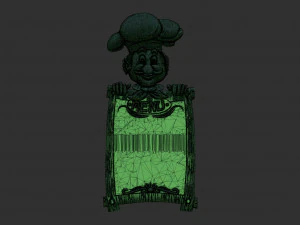 Men&uacute; del chef Modelo de impresión 3D