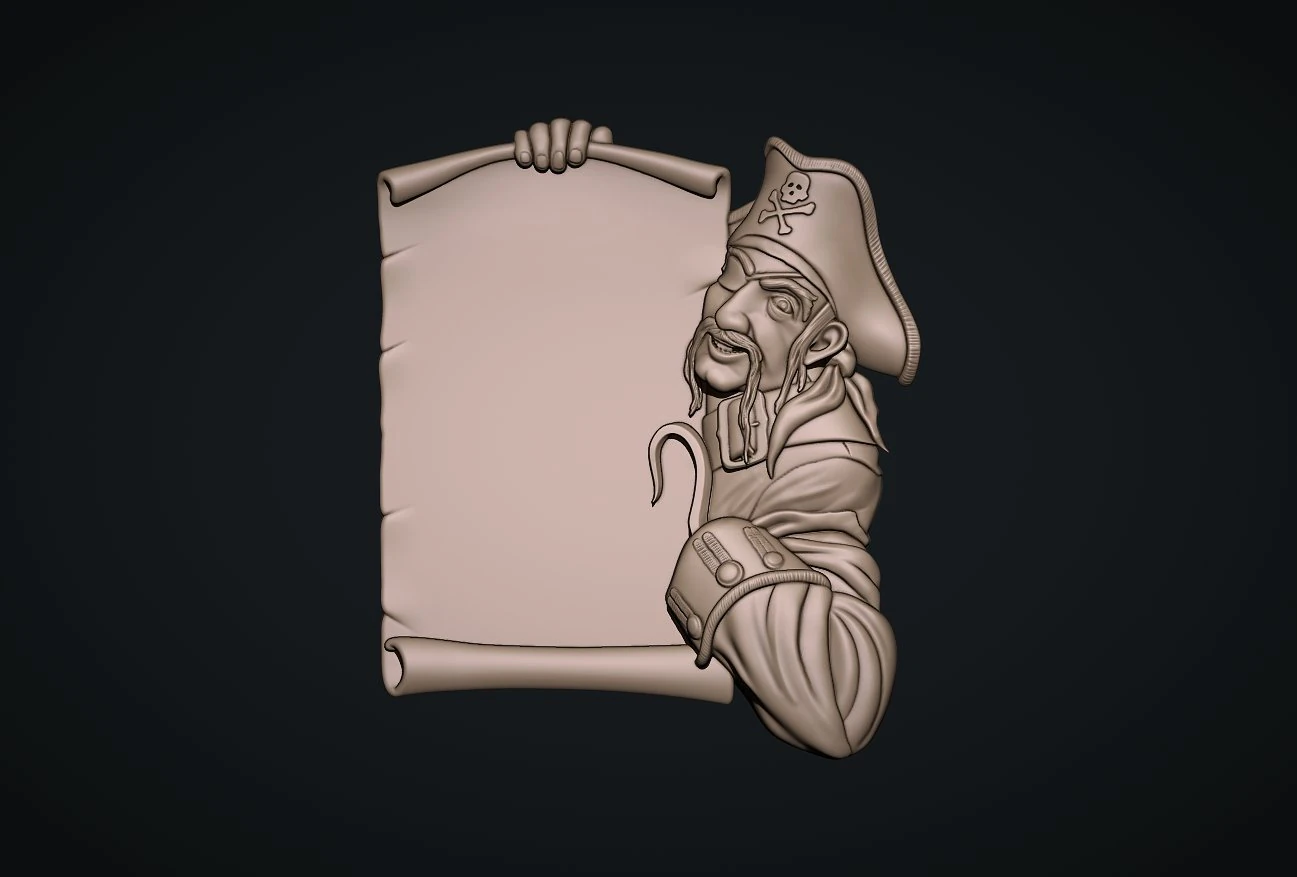 Pirates menuboard 3D Print Model .c4d .max .obj .3ds .fbx .stl .blend 