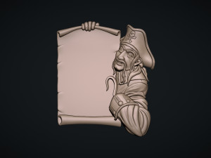 Pirates menuboard 3Dプリントモデル