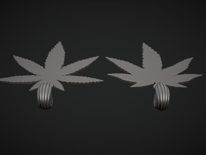 Hemp Cannabis Leaf Pendant Modello di stampa 3D
