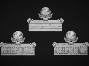 Letrero de criatura Modelo de impresión 3D