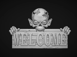 Creature Signboard 3D Print Model