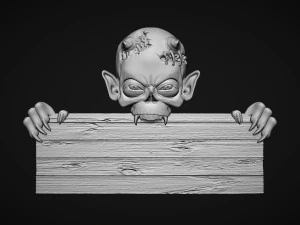 Creature Signboard 3D Print Model