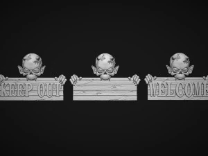 Creature Signboard 3D Print Model