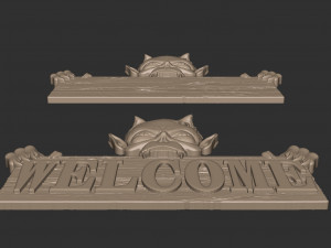 Creature Signboard 3D 프린트 모델