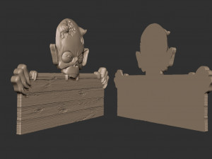 Creature Signboard 3D 프린트 모델