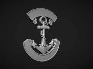 Anchor with ribbon Modelo de Impressão 3D