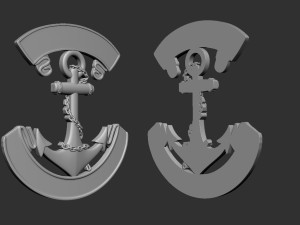 Anchor with ribbon Modelo de Impressão 3D