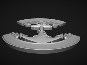Anchor with ribbon Modelo de Impressão 3D