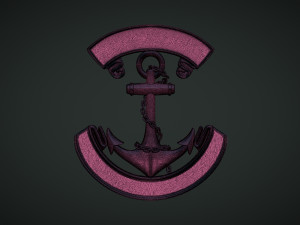 Anchor with ribbon Modelo de Impressão 3D