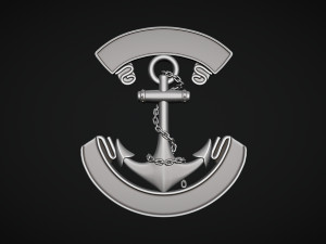 Anchor with ribbon Modelo de Impressão 3D