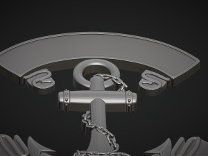 Anchor with ribbon Modelo de Impressão 3D