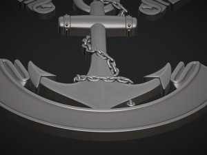 Anchor with ribbon Modelo de Impressão 3D