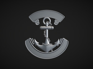 Anchor with ribbon Modelo de Impressão 3D