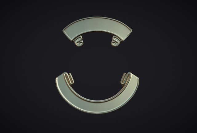 Ribbon set 3D 打印模型 .c4d .max .obj .3ds .fbx .stl .blend