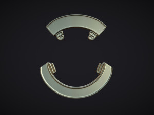 Ribbon set 3Dプリントモデル