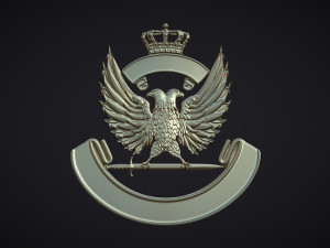 Coat of arms with eagle 3D Print Model