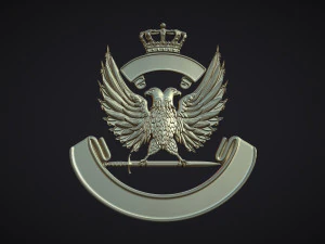 Wappen mit Adler 3D Druckmodell