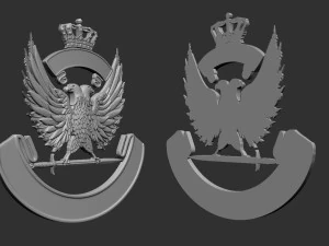 Coat of arms with eagle 3D Print Model