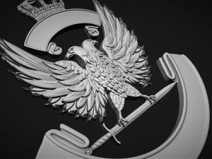 Coat of arms with eagle 3D Print Model