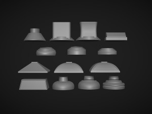 Award Bases set 3Dプリントモデル