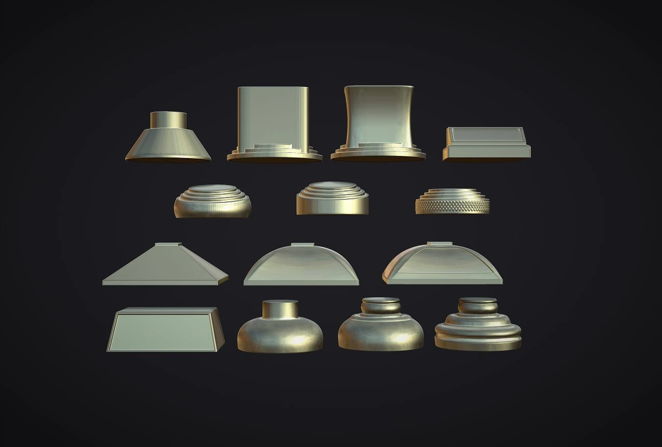 Award Bases set 3D Print Model .c4d .max .obj .3ds .fbx .stl .blend 