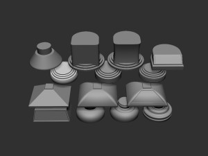 Award Bases set 3Dプリントモデル