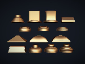 Award Bases set 3Dプリントモデル