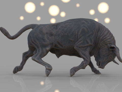 Charging Bull 3Dプリントモデル