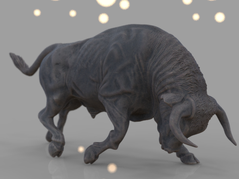 Charging Bull Model Cetak 3D