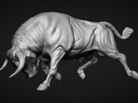Charging Bull Model Cetak 3D