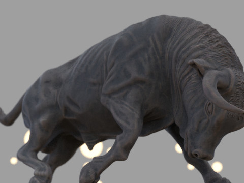 Charging Bull Model Cetak 3D