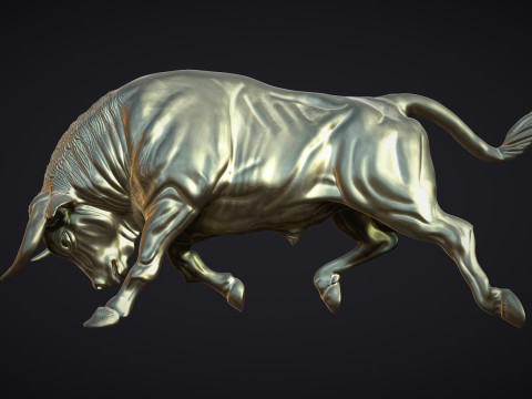 Charging Bull Model Cetak 3D