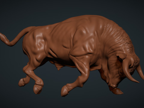 Charging Bull Model Cetak 3D