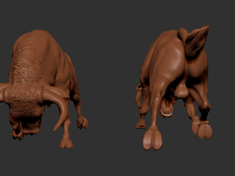 Charging Bull Model Cetak 3D