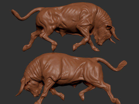Charging Bull Model Cetak 3D