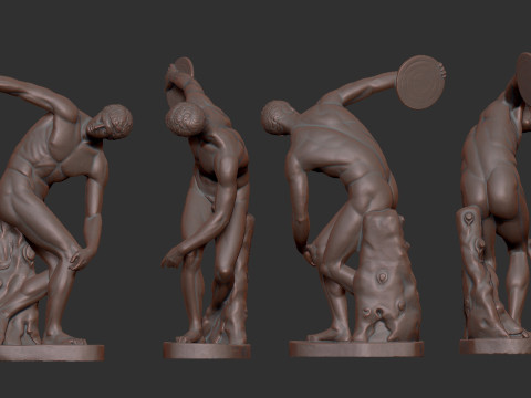 The Discobolus of Myron 3D प्रिंट मॉडल