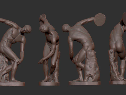 The Discobolus of Myron 3D Print Model