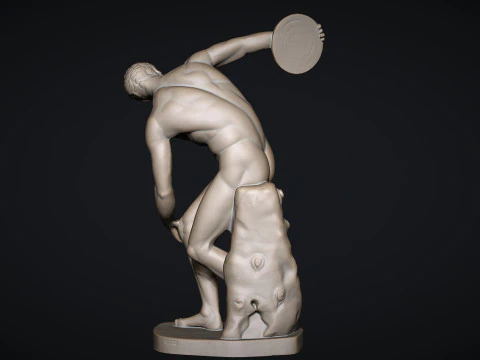 The Discobolus of Myron 3D Print Model