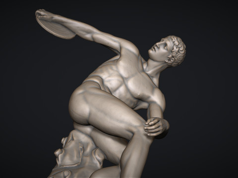 The Discobolus of Myron 3D प्रिंट मॉडल